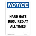thumbnail image 1 of SignMission OS-NS-A-1218-V-13292 12 x 18 in. OSHA Notice Sign - Hard Hats Required At All Times, 1 of 1