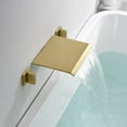Waterfall Tub Faucet Wall Mount Bathtub Faucet with Valve Brushed Gold ...