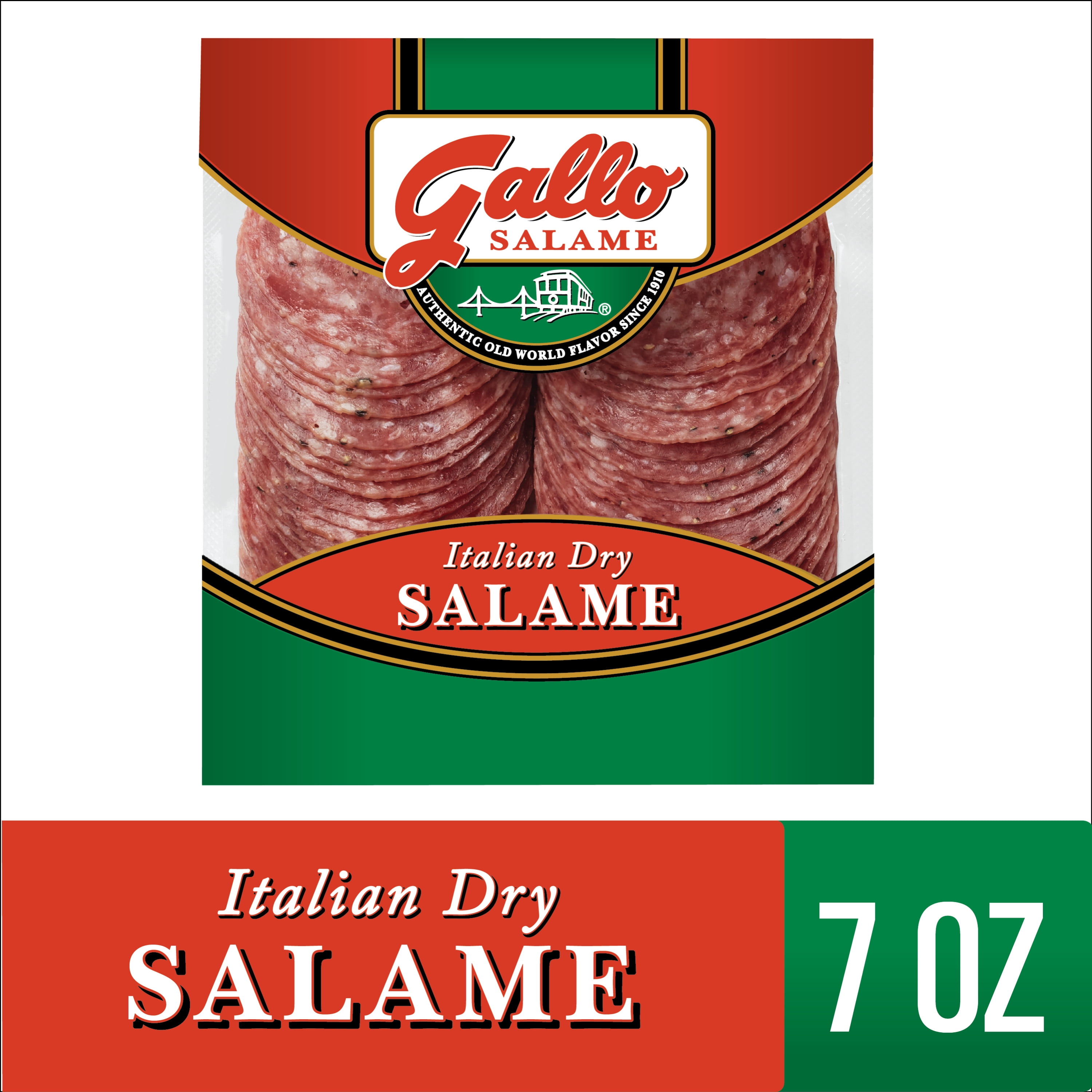 Gallo Salame Deli Thin Sliced Italian Dry Salami Lunch Meat, 7 oz