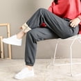 thumbnail image 4 of Pantalones Deportivos Con Forro De Felpa Y Bolsillos Para Correr Para Niñas De Invierno SM SunniMix Pantalones de chándal con forro de felpa, 4 of 7
