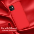 thumbnail image 4 of iPhone 11 Case, Silicone Ultra Slim Shockproof Phone Case with [Soft Anti-Scratch Microfiber Lining], 6.1 inch, Red, 4 of 5