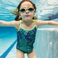 thumbnail image 3 of Dolfin Little Toddler WAVES FOR DAYS TANKINI Swimsuit Blue Size 5, 3 of 4
