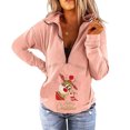 thumbnail image 1 of ICHUANYI Liquidación Moda Mujer Casual Turndown Collar manga suelta camiseta blusa pulóver Tops ICHUANYI WER202308231374, 1 of 8