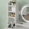 thumbnail image 4 of WIAWG Modern Vanity Set With Lighted Mirror Make up Table for Girls,White, 4 of 9