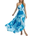 thumbnail image 2 of Douhoow Women One Shoulder Tie Dye Dress Sleeveless Cut Out High Waist Pleated Flowy Long Dresses Vacation Dress, 2 of 8