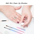 thumbnail image 4 of Trianu Nail Art Clean Up Brushes, 2Pcs Painting Brushes for Nails with Round & Angled Head Pen Painting Tools for Nail Art Design & Polish Mistake Cleaning, 4 of 7