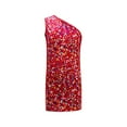 thumbnail image 5 of Little Girls Fashion Metallic Leopard Print Sequin Dress Sleeveless Spaghetti Strap Mini Party Gown Kids, 5 of 5