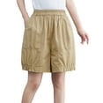 thumbnail image 1 of AherBiu Shorts Larges pour Femmes Amples en Coton Lin Été Légers avec Poches, 1 of 5