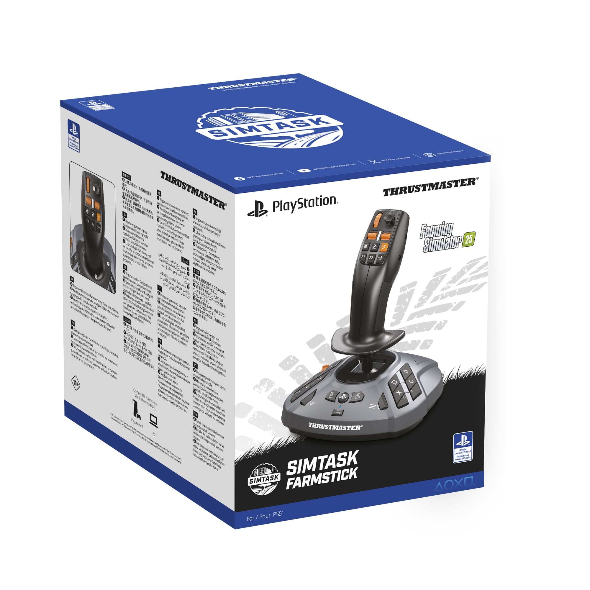 Thrustmaster SimTask FarmStick Joystick for Farming Simulator 25, PS5, PS4 and PC – Multifunctional Farming Simulator Controller with 3-Axis Precision