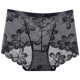 thumbnail image 5 of Bragas de encaje Mujeres Sexy Calzoncillos sin costuras huecos Cintura media Levantamiento de cadera Ropa interior transpirable, Negro, XXL kenally AP001201-12B, 5 of 7