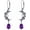 Purple, variant on 925 Sterling Silver Vintage Retro Oxidized Moon Crescent Dangle Drop Leverback Earrings with 12 Months Birthstone Jewelry Gifts for Women Her