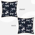 thumbnail image 3 of Haiem Lilies Flowers Print Velvet Soft Solid Decorative Square Throw Pillow Covers Set with Elegant Piping Christmas Cushion Case for Sofa Bedroom Car-18"x18", 3 of 8
