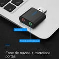 thumbnail image 1 of EYIIYE USB External Sound Card Octagonal Double Hole Output Laptop Independent, 1 of 4