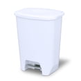 thumbnail image 1 of Glad Kitchen Trash Can with Lid, Foot Pedal and Garbage Bag Rings, 20 Gal, White, 1 of 12