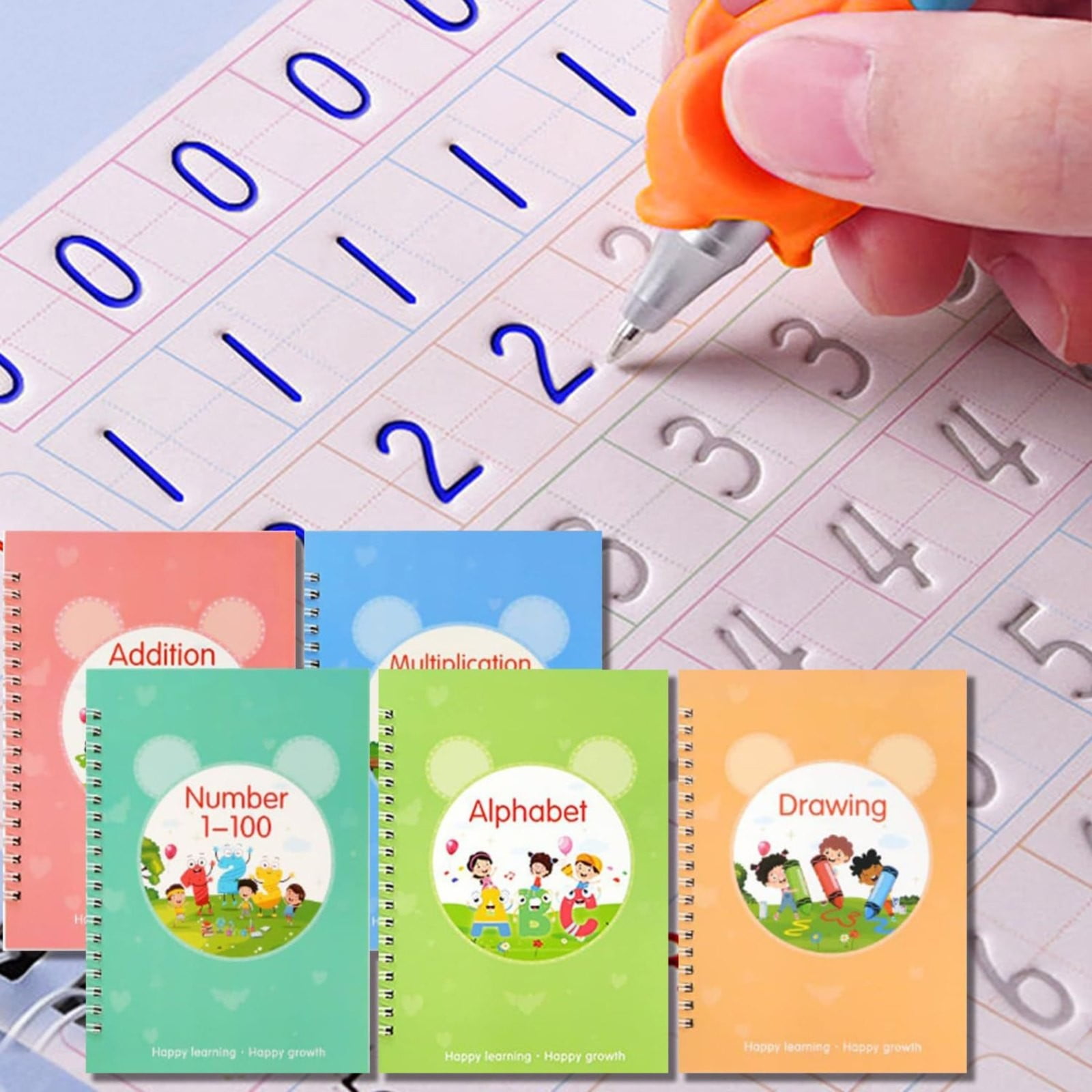 Clearance Notebook under $10,Reusable Grooved Handwriting Workbooks Copybook Writing Copy Books To Help Improve Their Handwriting Ink Age 3 8 ​Calligraphy For s 10ml