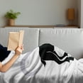thumbnail image 3 of Zodiac Aries Soft Flannel Fleece Throw Blanket, Black Silhouette of a Astrological Animal Standing on Grey Sign, Cozy Plush for Indoor and Outdoor Use, 50" x 70", Pale Grey White, by Ambesonne, 3 of 5