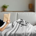 thumbnail image 3 of Saying Soft Flannel Fleece Blanket, Illustration of a Saying Every Day is a Fresh Start Typography Rising Sun, Cozy Plush for Indoor and Outdoor Use, 50" x 70", Charcoal Grey Pearl, by Ambesonne, 3 of 5