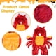 thumbnail image 3 of Disfraz de cangrejo para perro y gato, vestido de cosplay de Halloween para mascotas, sudadera roja con capucha para cachorros, ropa cálida, 3 of 6