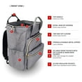 thumbnail image 6 of Premium Gray Diaper Bag Backpack by Liname with Stroller Straps and Changing Pad, 6 of 7
