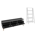 thumbnail image 3 of Madesa Mueble para TV hasta 65 Pulgadas y Escalera Librería Londres Negro/Blanco, 3 of 6