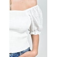 thumbnail image 4 of Blusa smock con manga bordada Roman Fashion/Juvenil, 6314 (Blanco) blanco M, 4 of 5