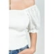 thumbnail image 4 of Blusa smock con manga bordada Roman Fashion/Juvenil, 6314 (Blanco) blanco CH, 4 of 5