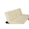 DHP Emily Convertible Tufted Futon Sofa, Vanilla Faux Leather - image 17 of 21