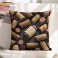 thumbnail image 6 of wine corks Linen toss pillowcase decoration pillowcase gifting preferred 24x24 inch cushion cover 2 sets sofa pillowcase sofa bedroom living room car, 6 of 8