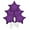 Met Grape, variant on PMU 22 Inch Star Mylar Balloon Silver Pkg/1