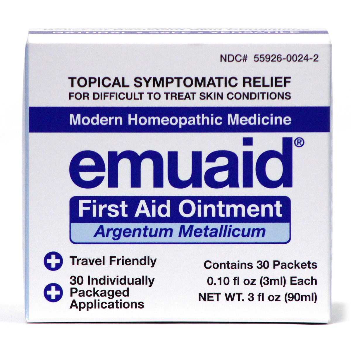 EMUAID Ointment 30 Day Travel Pack (0.1oz x 30) Eczema Cream. Regular