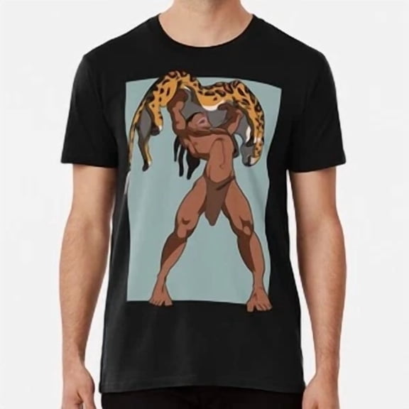 RARE Tarzan And Leopard S to 5XL Made in the USA T-Shirt