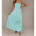thumbnail image 1 of Generic Pure Color Tube-Top Hem Long Sleeveless Retro Bohemian Waist-Tight Temperament Dress, 1 of 1
