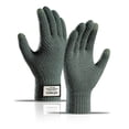 thumbnail image 2 of Wioihee Men's Winter Touch Screen Gloves Anti-Slip thermal Gloves Knit Mens Gloves Thickened Warm Lining for Running Sport Army Green, 2 of 6