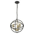 thumbnail image 5 of Octavia 3 light Brass and Dark Brown Pendant, 5 of 5