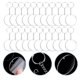 thumbnail image 5 of Juego de 24 discos circulares transparentes de acrílico para llaveros, llaveros redondos de acrílico transparente para manualidades (transparentes), 5 of 8