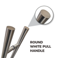 thumbnail image 3 of 24″ Door Pull Handle Back-to-Back Round ‘H’ Ladder Style – Stainless Steel 304 Grade – Black Matte, Satin Brushed, PVD Gold Finish – Entry Front Shower Glass Wood Fiberglass Metal Doors, 3 of 8