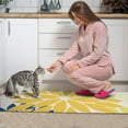 thumbnail image 3 of Yellow Floral and Petal Pattern Kitchen Rugs Sets Of 2,Anti Fatigue Kitchen Mat Rugs Non Slip Washable,Decorative Kitchen Floor Mats for Kitchen,Sink,Laundry,17"x30"+17"x47", 3 of 7