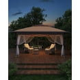 thumbnail image 6 of Luku 12' x 12' Outdoor Gazebo, Heavy Duty Double Roof Patio Gazebo with Netting and Curtains, Outdoor Patio Canopy for Deck Backyard Garden Lawns, 6 of 9