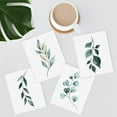 thumbnail image 3 of PixonSign Frameless Wall Art Pastel Watercolor Teal Green Braches, Set of 4 Forest Plant Wall Decor Arts, Floral Botanical Wall Décor, Adhesive Canvas Poster, Modern Home Artwork - 11"x14", 3 of 5