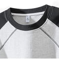 thumbnail image 4 of Men's Short Sleeve T-Shirts Oversized Big & Tall Raglan Color Block Crew Neck Shirt Summer Lightweight Breathable Loose Fit Streetwear Top Casual Workout Tee, 4 of 4