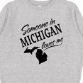 thumbnail image 3 of Inktastic Someone in Michigan Loves Me Youth Sweatshirt, 3 of 4