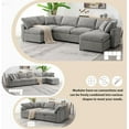 thumbnail image 4 of WILLIAMSPACE 130" Sectional Sofa Couch for Living Room, Modern Extra Large Modular 6 Seater Cloud Sofa, Contemporary Upholstered Convertible U Shaped Sleeper Sofa with Pillow, Chenille, 4 of 9