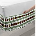 thumbnail image 2 of Apples Bed Skirt, Horizontally Placed Zebra Striped Fruits and Leaf Strips, Elastic Bedskirt Dust Ruffle Wrap Around for Bedding Decor, 4 Sizes, Multicolor, by Ambesonne, 2 of 2
