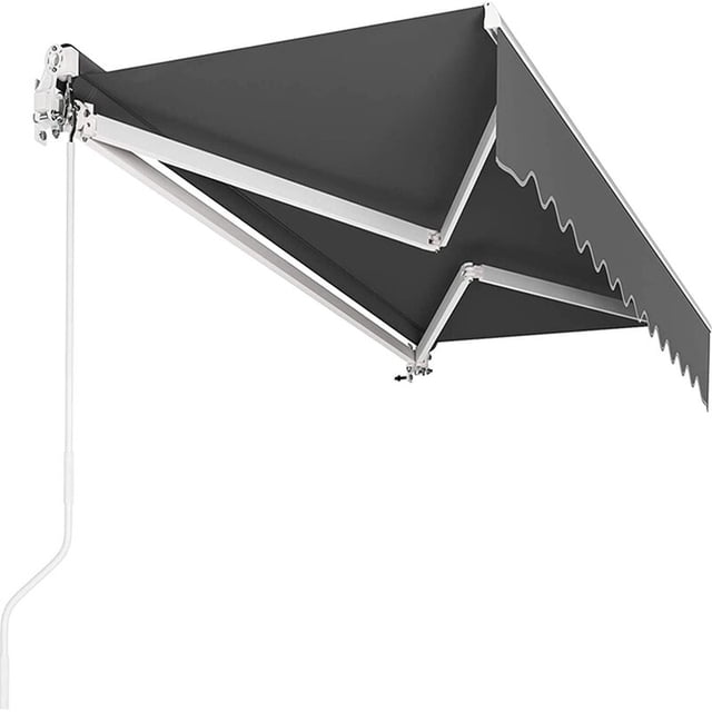 Toldo de brazo plegable Toldo retráctil Parasol Toldo de sol Cubierta de toldo Toldo de patio al aire libre Toldos de cubierta Sunsetter con manivela manual, gris, 250 x 200 cm esquí esquí Gafas de esquí