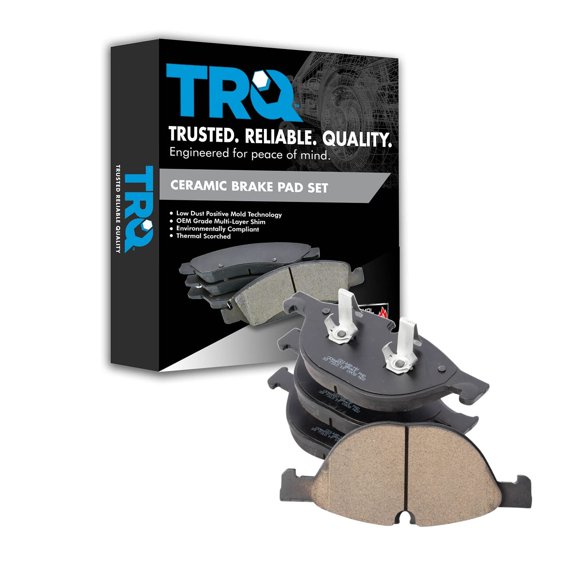 TRQ Front Ceramic Brake Pads Fits Jaguar F-Type XF XFR XFR-S XJ XJR XJR575 XKR BFA19029 Fits select: 2011-2012 JAGUAR XJL, 2010 JAGUAR XF PREMIUM