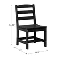 thumbnail image 4 of WestinTrends Ashore Outdoor HDPE Patio Classic Armless Dining Side Chair, Turquoise, 4 of 9