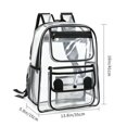 thumbnail image 2 of bravefron Clear Backpack Large Capacity Transparent Shoulder Bag Outdoor Travel School Bag, 2 of 6