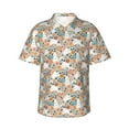 thumbnail image 2 of Picia Cute Rabbit Floral Gentle Cotton Regular Fit Short Sleeve Casual Hawaiian Shirt for Men-Small, 2 of 9