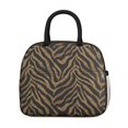 thumbnail image 2 of Insulated Lunch Bag for Women, Floral Print Oxford Fabric Lunch Box, Leakproof Thermal Cooler Tote for Work, School & Picnic, Animal Leopard Print, 2 of 5