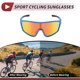 thumbnail image 3 of 1 juego de gafas de motocicleta anti-reflejo de triacetato de celulosa PC UV400 gafas de sol para deportes al aire libre para motocross, bicicleta de tierra, ATV, lente roja, marco negro azul, 3 of 6